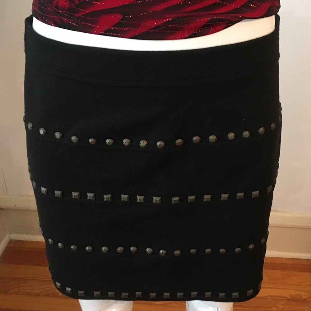 punk studded mini skirt